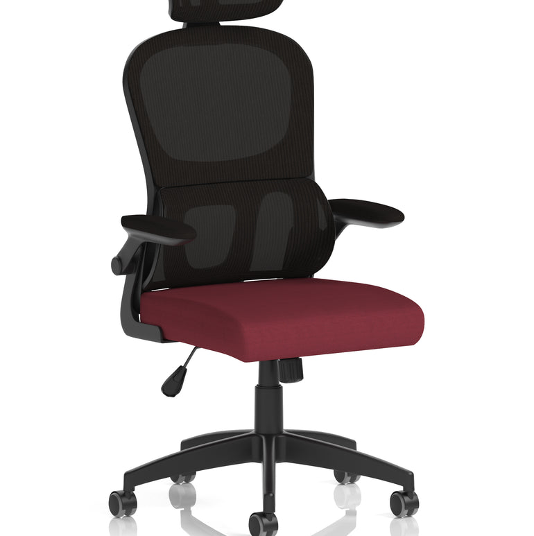 Iris Task Operator Mesh Back Fabric Seat With Headrest