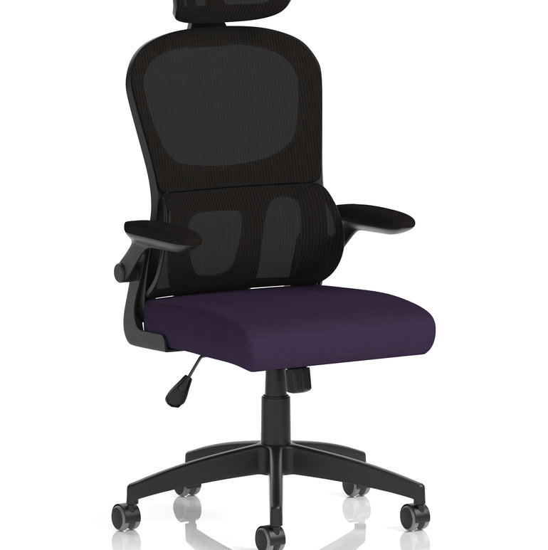 Iris Task Operator Mesh Back Fabric Seat With Headrest