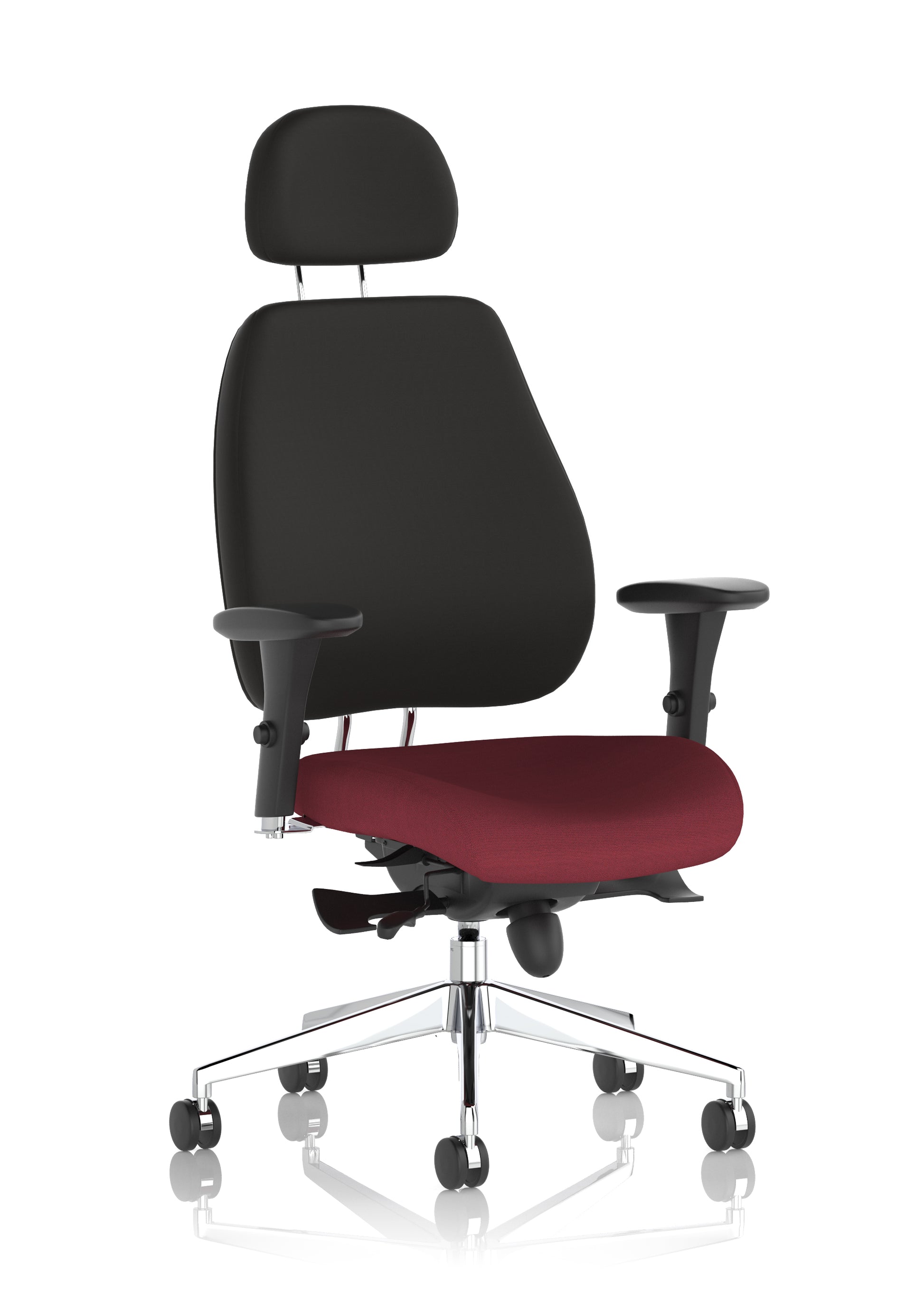 Chiro Plus High Back Ergonomic Posture Chair Black with Arms