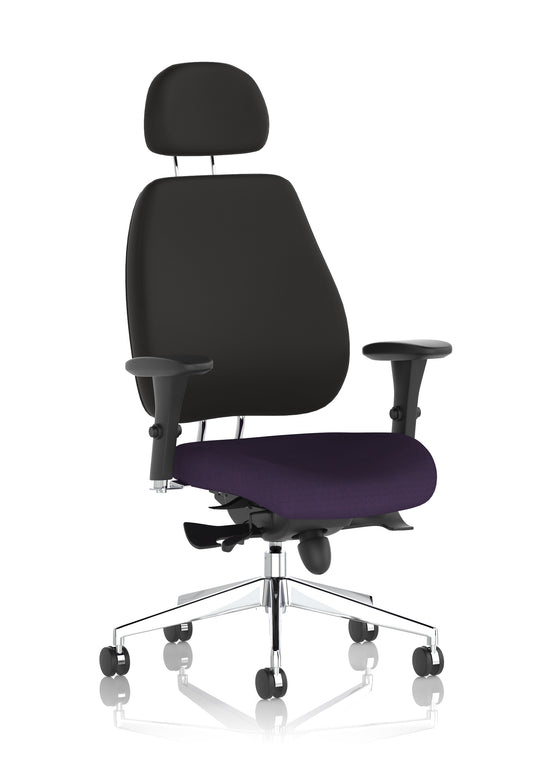 Chiro Plus High Back Ergonomic Posture Chair Black with Arms