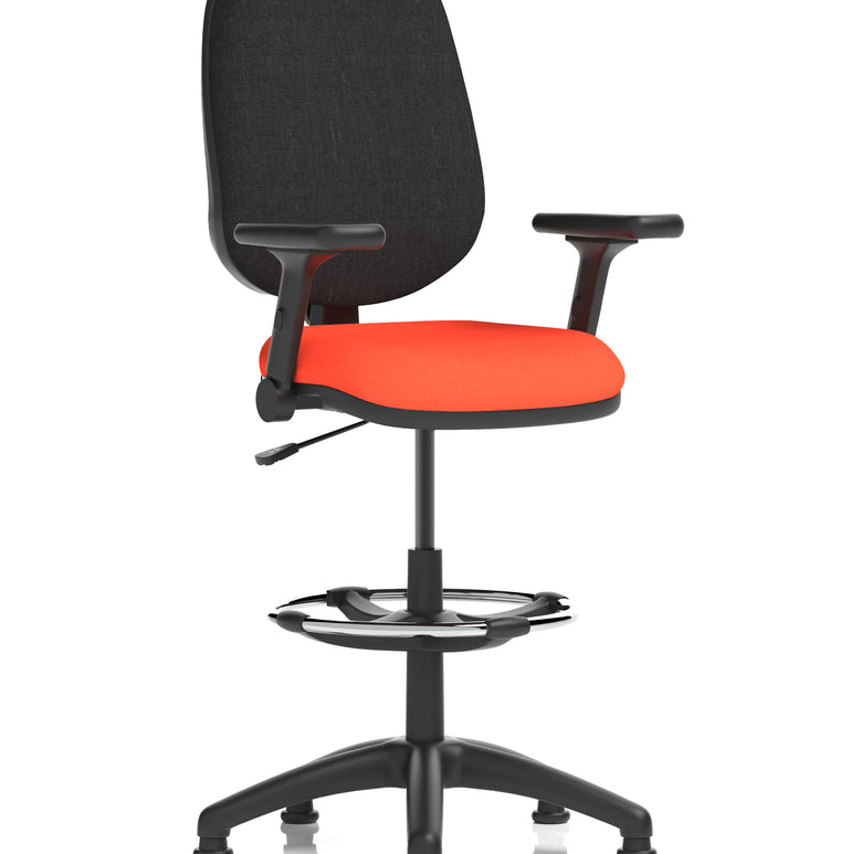 Eclipse Plus I Medium Back Task Operator Office Chair with Hi Rise Draughtsman Kit