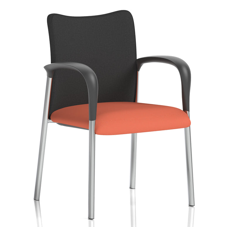 Academy Stacking Medium Back Visitor Office Chair In Quest Fabric