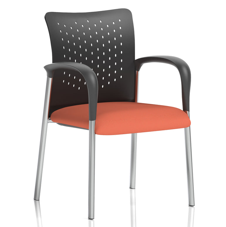 Academy Stacking Medium Back Visitor Office Chair In Quest Fabric