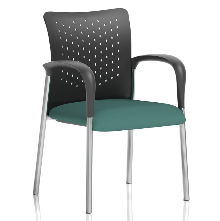Academy Stacking Medium Back Visitor Office Chair In Quest Fabric