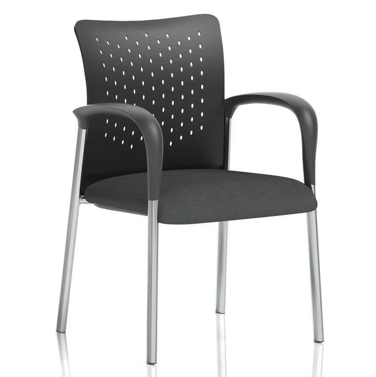 Academy Stacking Medium Back Visitor Office Chair In Quest Fabric