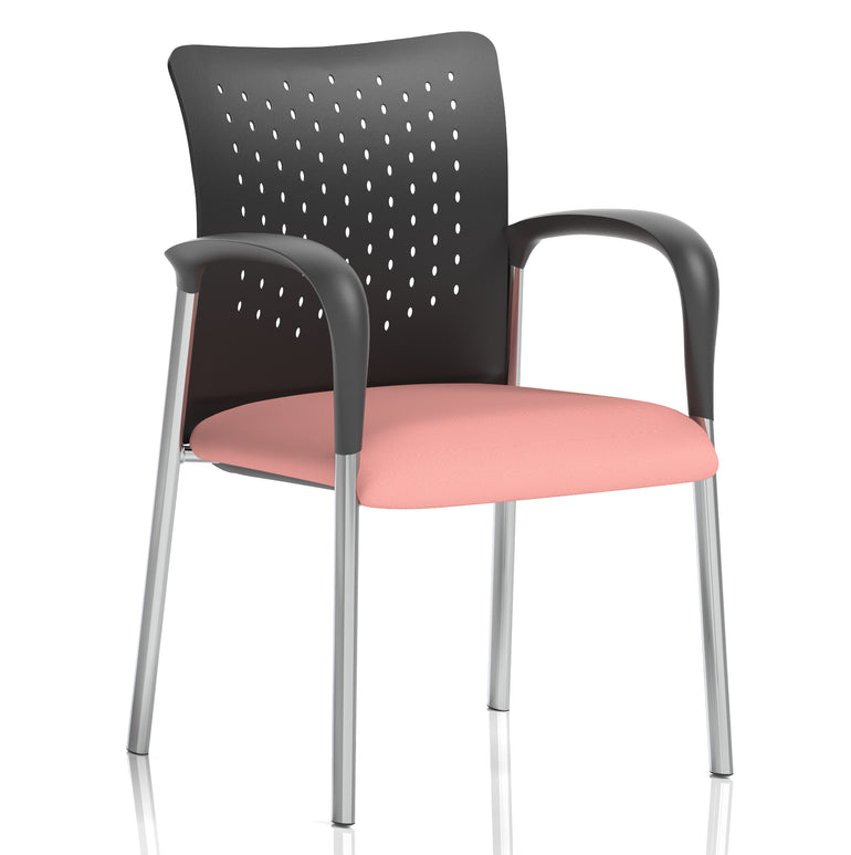 Academy Stacking Medium Back Visitor Office Chair In Quest Fabric