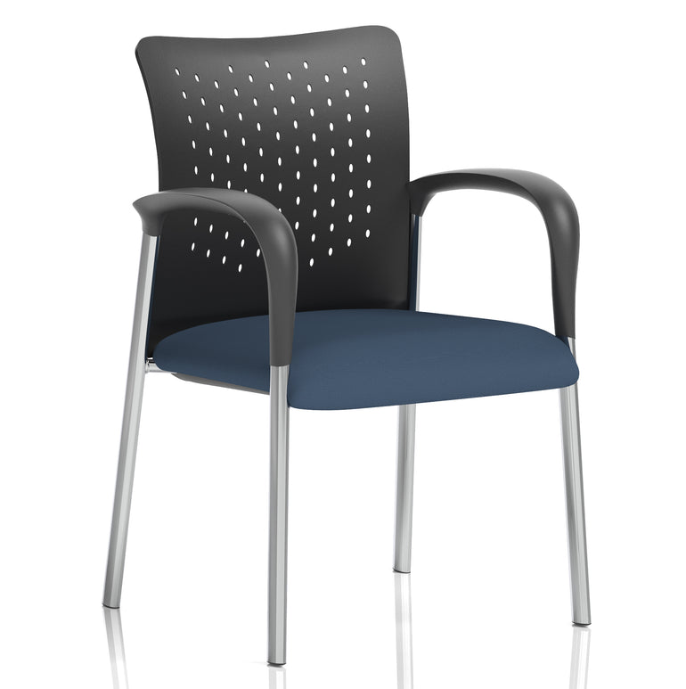 Academy Stacking Medium Back Visitor Office Chair In Quest Fabric