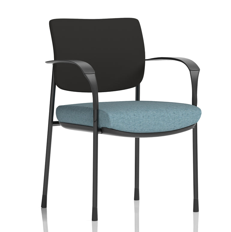 Brunswick Deluxe Medium Back Stacking Visitor Office Chair with Arms