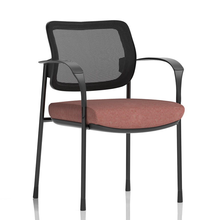Brunswick Deluxe Medium Back Stacking Visitor Office Chair with Arms