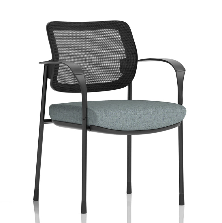 Brunswick Deluxe Medium Back Stacking Visitor Office Chair with Arms