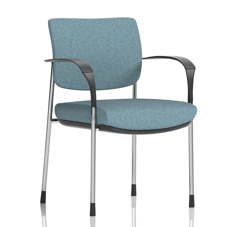 Brunswick Deluxe Medium Back Stacking Visitor Office Chair with Arms