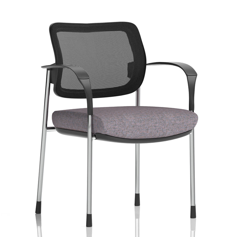 Brunswick Deluxe Medium Back Stacking Visitor Office Chair with Arms