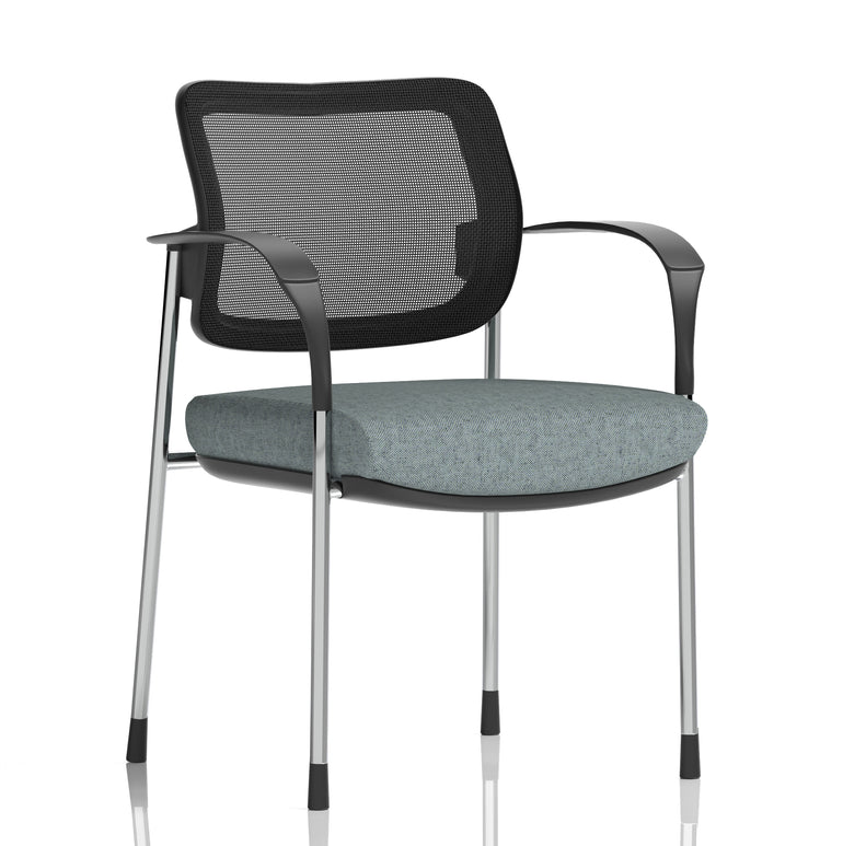 Brunswick Deluxe Medium Back Stacking Visitor Office Chair with Arms