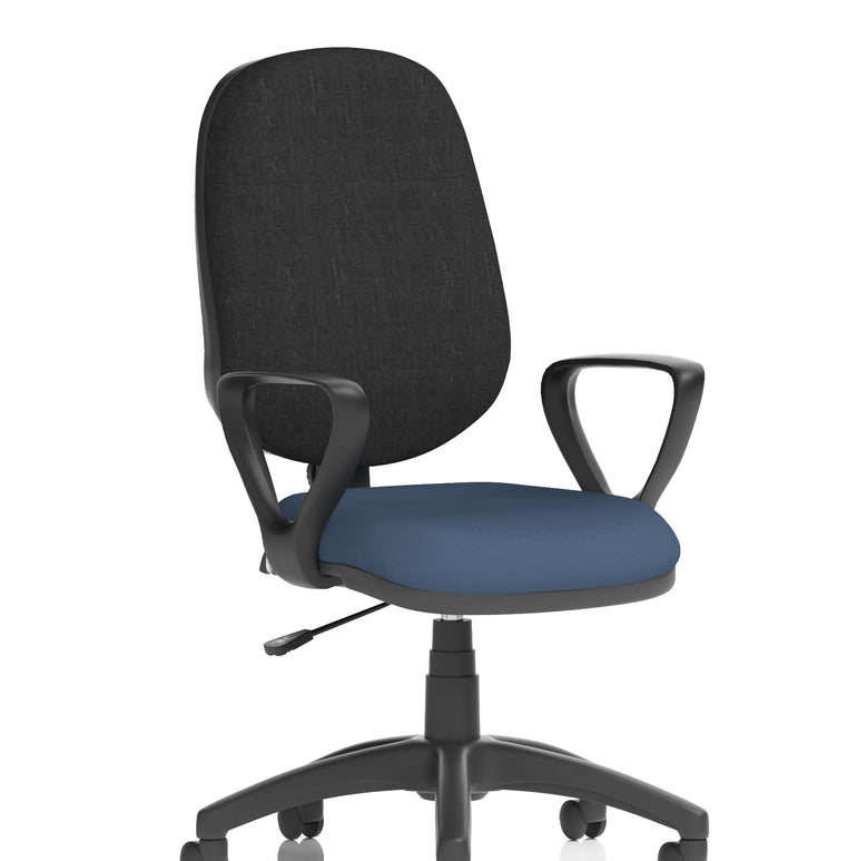 Eclipse Plus I Medium Back Task Operator Office Chair In Quest And Rivet Fabric