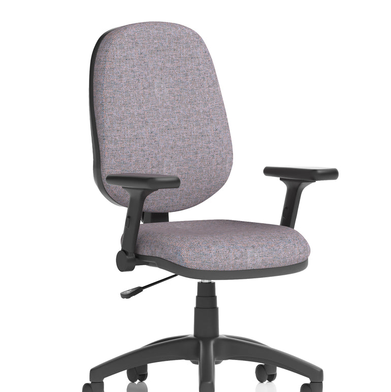 Eclipse Plus I Medium Back Task Operator Office Chair In Quest And Rivet Fabric