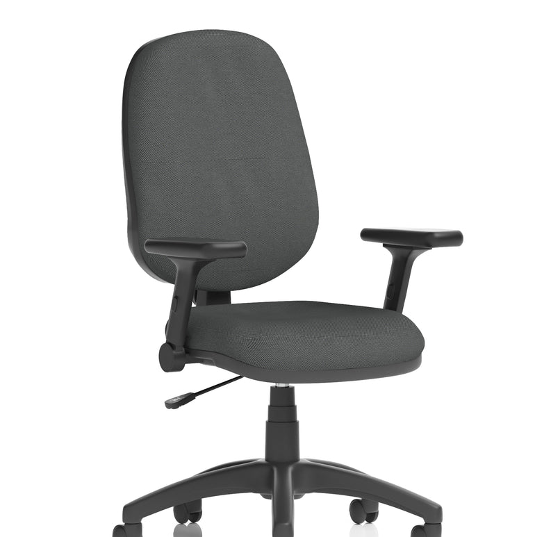 Eclipse Plus I Medium Back Task Operator Office Chair In Quest And Rivet Fabric