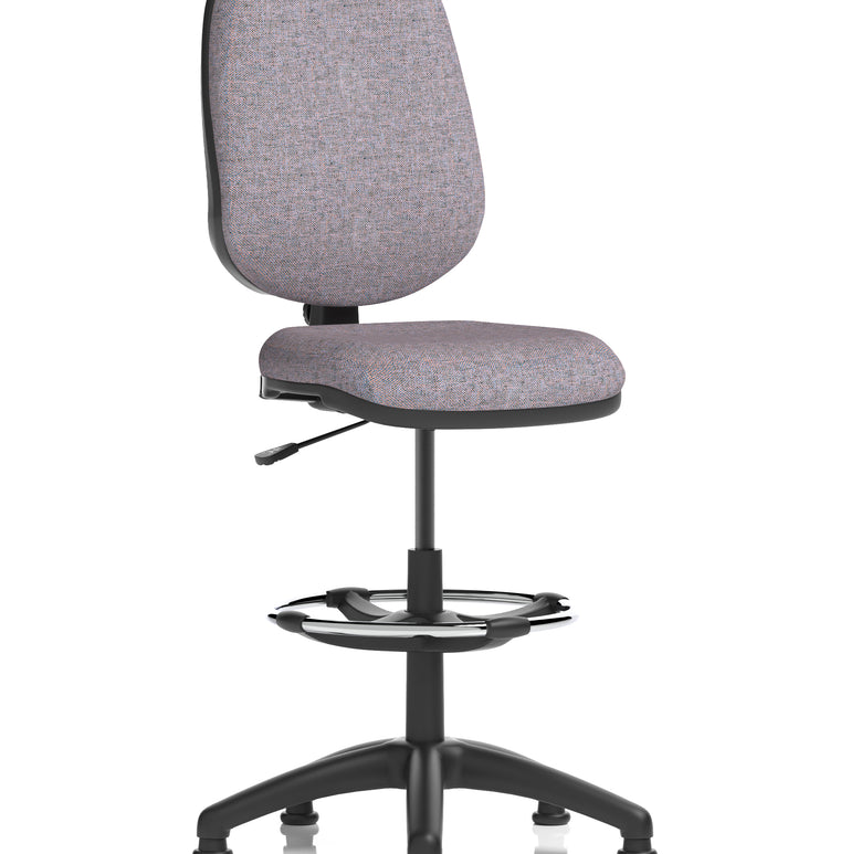 Eclipse Plus I Medium Back Task Operator Office Chair with Hi Rise Draughtsman Kit In Quest And Rivet Fabric