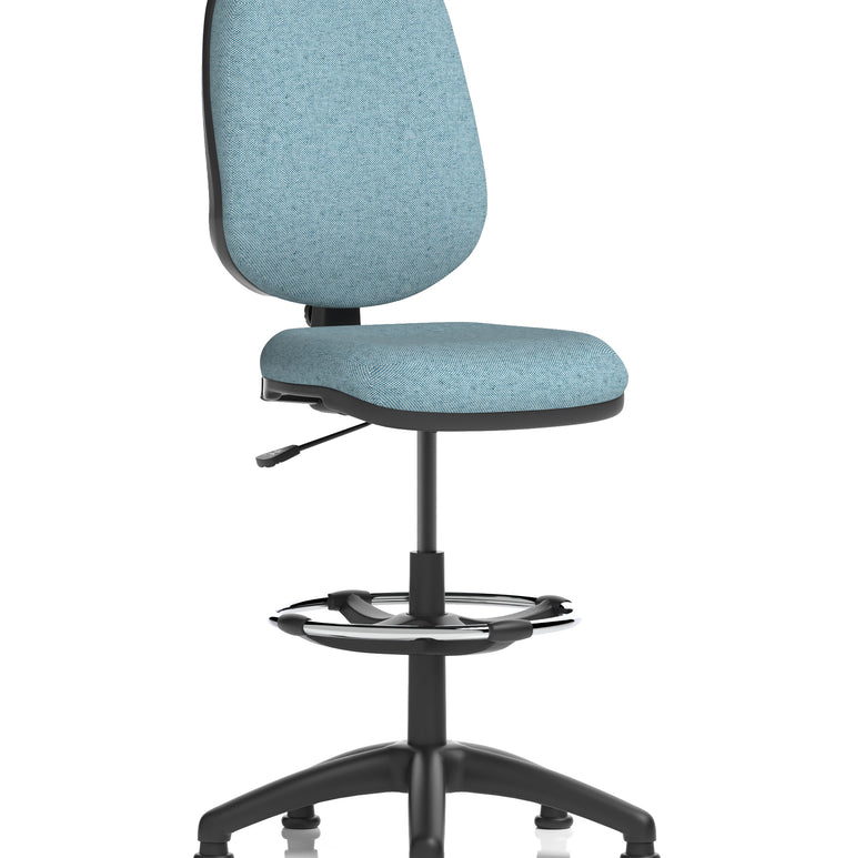 Eclipse Plus I Medium Back Task Operator Office Chair with Hi Rise Draughtsman Kit In Quest And Rivet Fabric