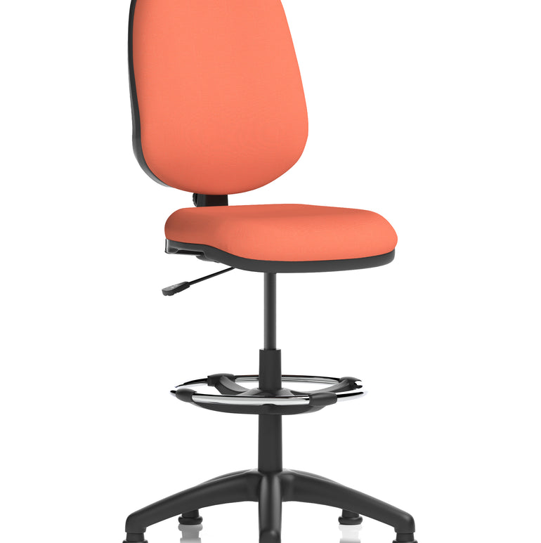 Eclipse Plus I Medium Back Task Operator Office Chair with Hi Rise Draughtsman Kit In Quest And Rivet Fabric