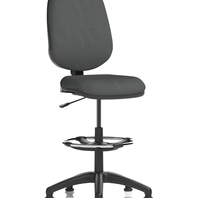 Eclipse Plus I Medium Back Task Operator Office Chair with Hi Rise Draughtsman Kit In Quest And Rivet Fabric