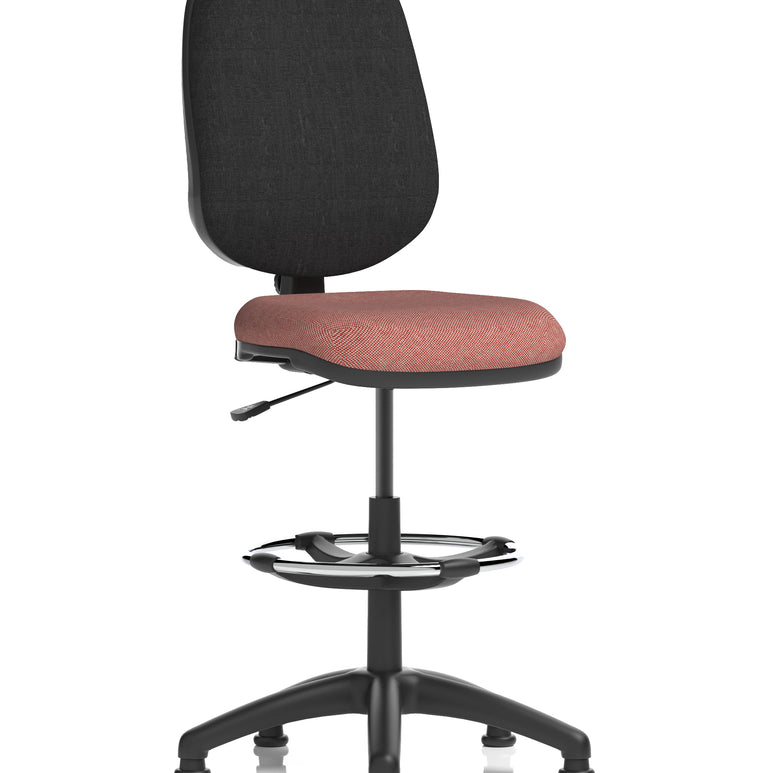 Eclipse Plus I Medium Back Task Operator Office Chair with Hi Rise Draughtsman Kit In Quest And Rivet Fabric