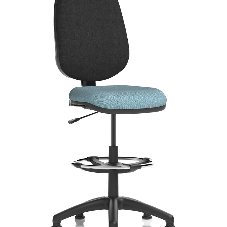Eclipse Plus I Medium Back Task Operator Office Chair with Hi Rise Draughtsman Kit In Quest And Rivet Fabric