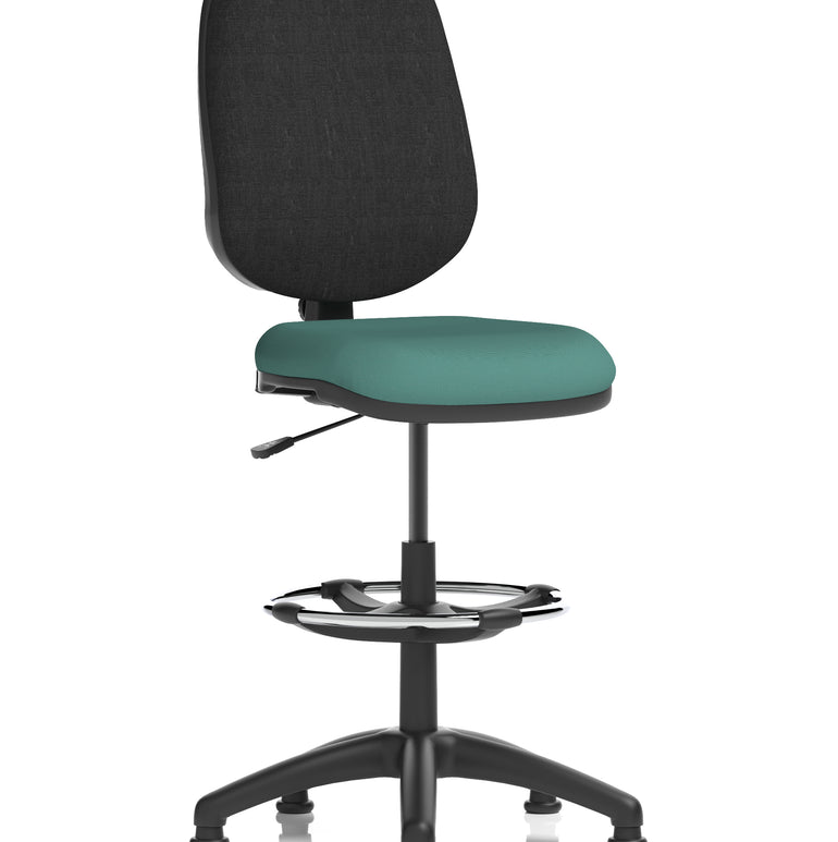 Eclipse Plus I Medium Back Task Operator Office Chair with Hi Rise Draughtsman Kit In Quest And Rivet Fabric