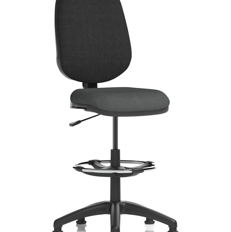 Eclipse Plus I Medium Back Task Operator Office Chair with Hi Rise Draughtsman Kit In Quest And Rivet Fabric