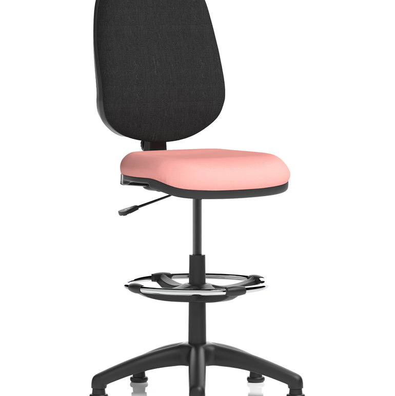 Eclipse Plus I Medium Back Task Operator Office Chair with Hi Rise Draughtsman Kit In Quest And Rivet Fabric