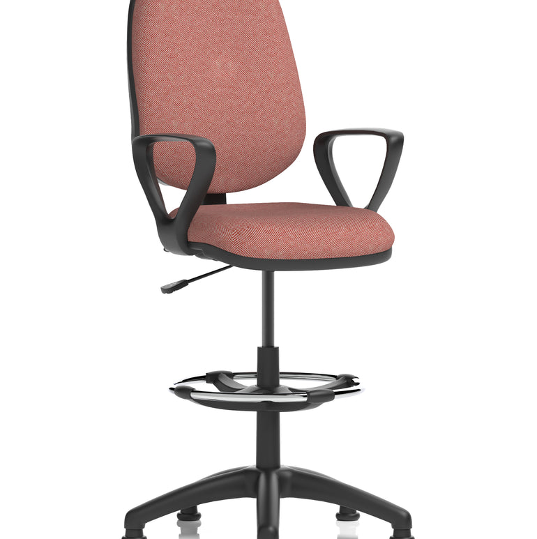 Eclipse Plus I Medium Back Task Operator Office Chair with Hi Rise Draughtsman Kit In Quest And Rivet Fabric