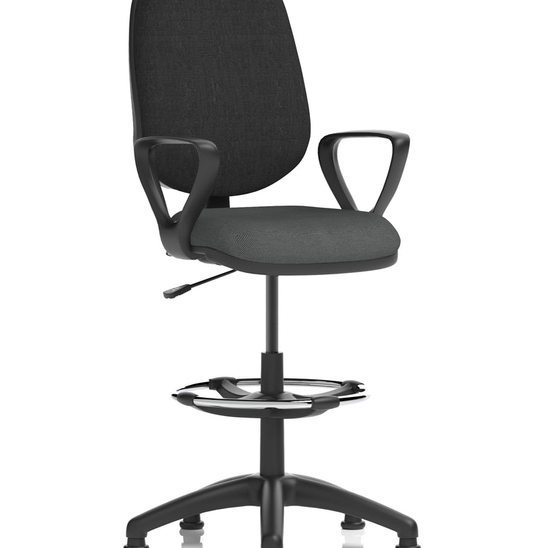 Eclipse Plus I Medium Back Task Operator Office Chair with Hi Rise Draughtsman Kit In Quest And Rivet Fabric