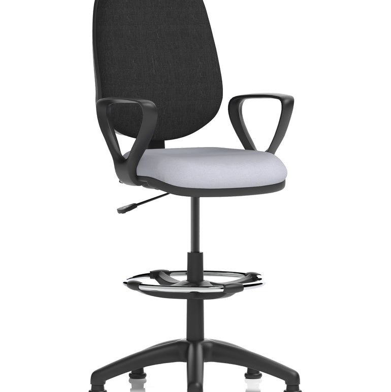 Eclipse Plus I Medium Back Task Operator Office Chair with Hi Rise Draughtsman Kit In Quest And Rivet Fabric