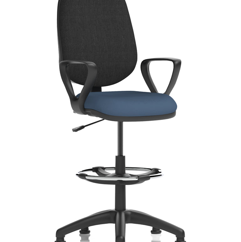 Eclipse Plus I Medium Back Task Operator Office Chair with Hi Rise Draughtsman Kit In Quest And Rivet Fabric