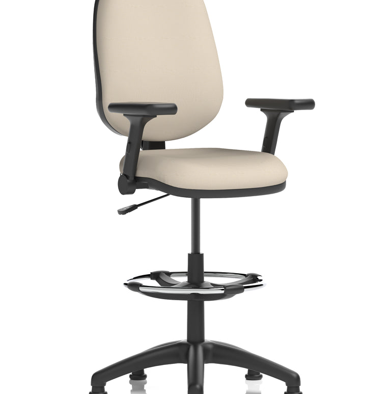 Eclipse Plus I Medium Back Task Operator Office Chair with Hi Rise Draughtsman Kit In Quest And Rivet Fabric