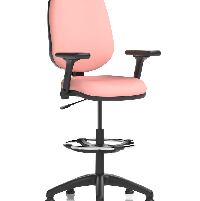 Eclipse Plus I Medium Back Task Operator Office Chair with Hi Rise Draughtsman Kit In Quest And Rivet Fabric