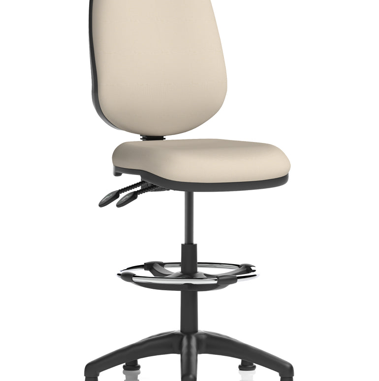 Eclipse Plus II Task Operator Office Chair with Hi Rise Draughtsman Kit In Quest And Rivet Fabric