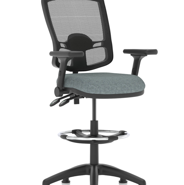 Eclipse Plus II Deluxe Mesh Back Task Operator Office Chair In Quest And Rivet Fabric