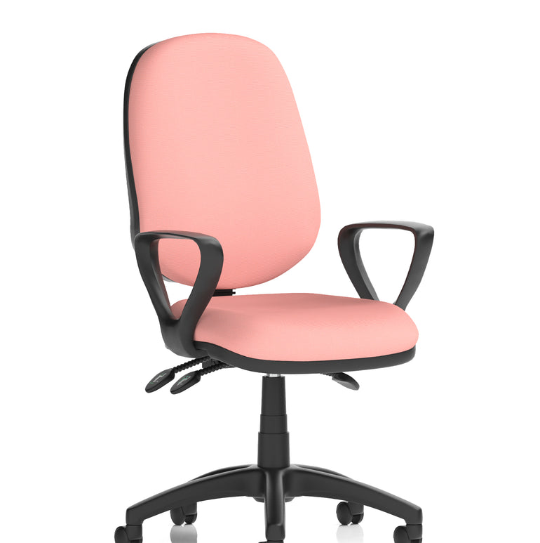 Eclipse Plus III Medium Back Task Operator Office Chair In Quest And Rivet Fabric