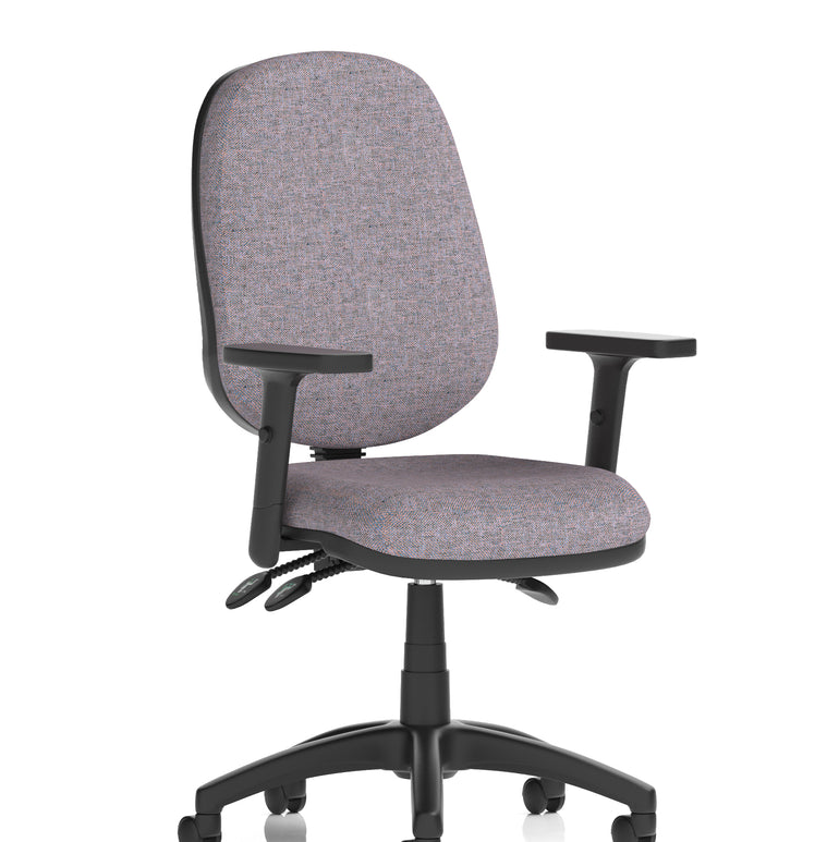 Eclipse Plus III Medium Back Task Operator Office Chair In Quest And Rivet Fabric