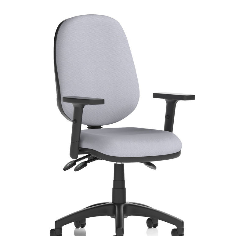 Eclipse Plus III Medium Back Task Operator Office Chair In Quest And Rivet Fabric