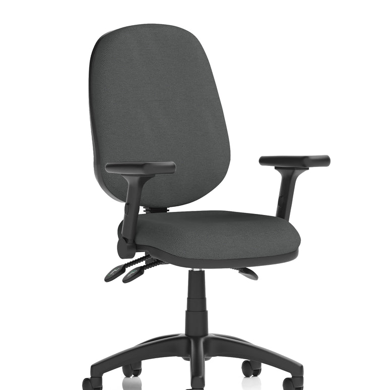 Eclipse Plus III Medium Back Task Operator Office Chair In Quest And Rivet Fabric