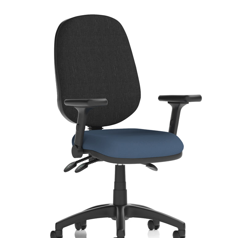 Eclipse Plus III Medium Back Task Operator Office Chair In Quest And Rivet Fabric