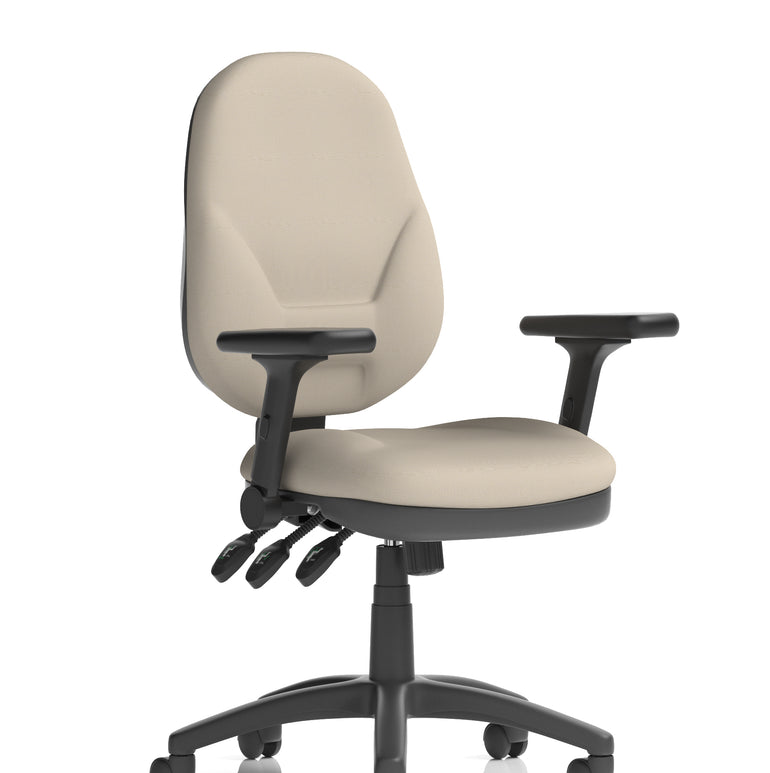 Eclipse Plus XL High Back Task Operator Office Chair In Quest And Rivet Fabric