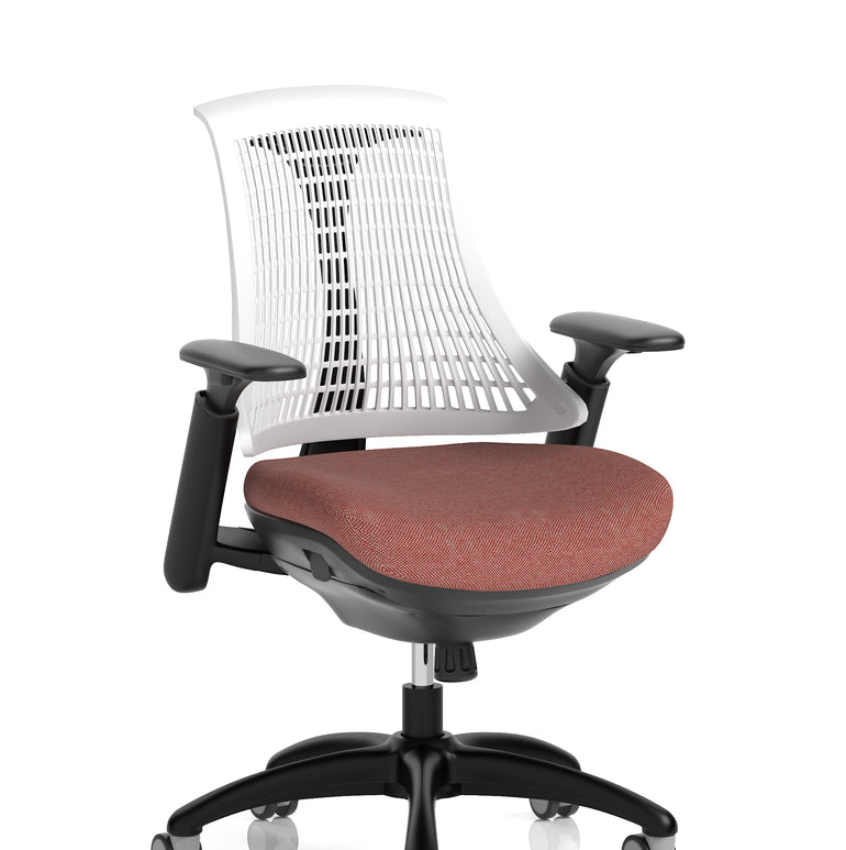 Flex Medium Back Black Frame Task Operator Office Chair with Arms