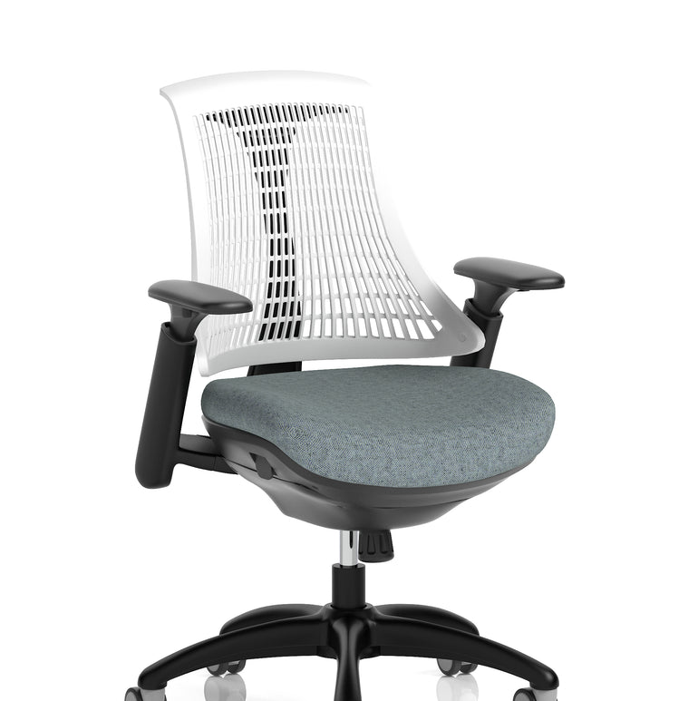 Flex Medium Back Black Frame Task Operator Office Chair with Arms