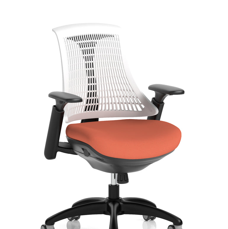 Flex Medium Back Black Frame Task Operator Office Chair with Arms