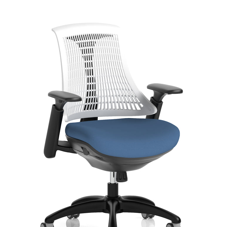 Flex Medium Back Black Frame Task Operator Office Chair with Arms