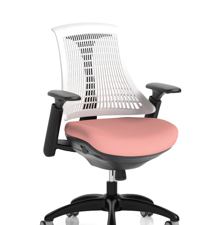 Flex Medium Back Black Frame Task Operator Office Chair with Arms