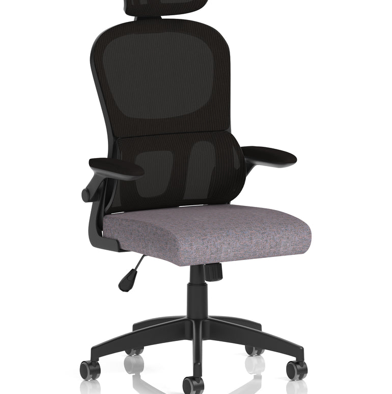 Iris Task Operator Mesh Back Fabric Seat With Headrest