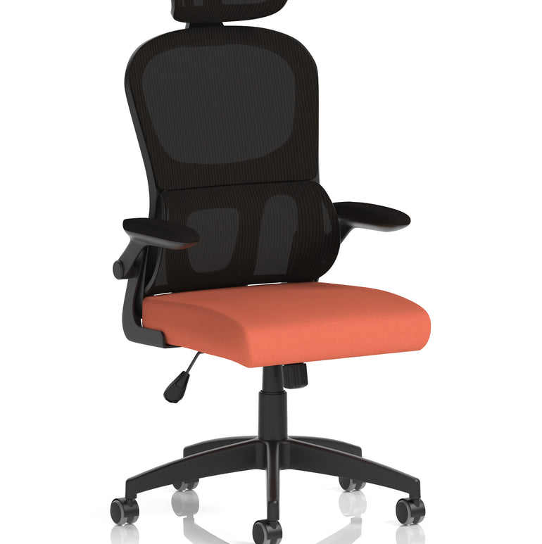 Iris Task Operator Mesh Back Fabric Seat With Headrest